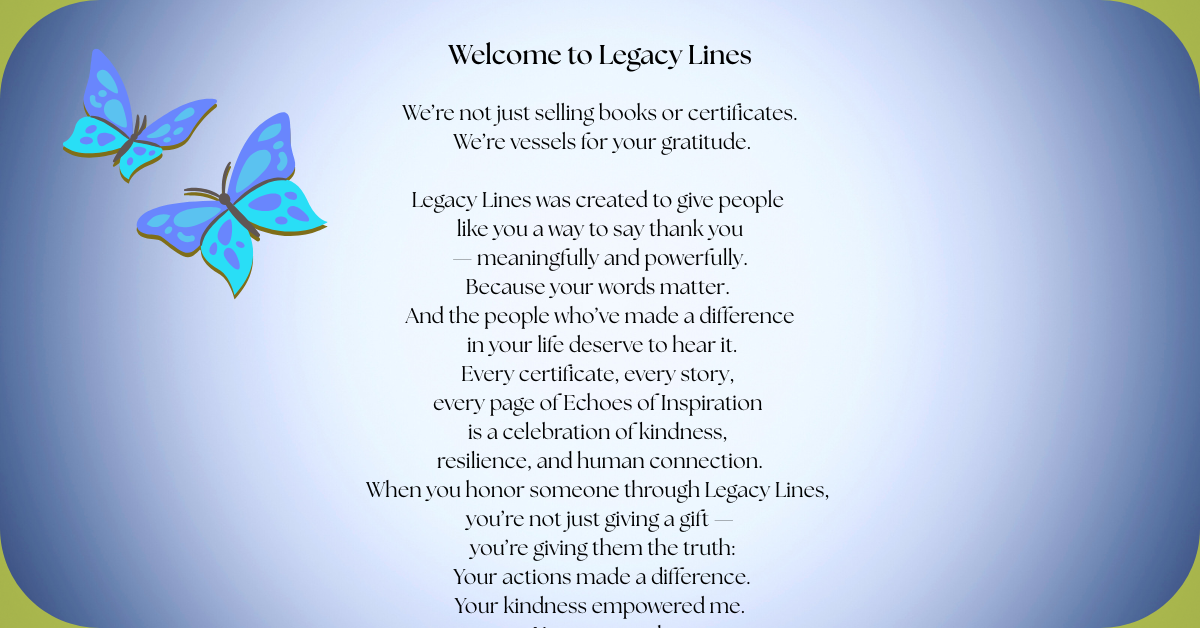 Legacy Lines Bundle — Certificate + Hardcover (Preorder)